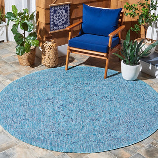 Safavieh Courtyard CY8680-39412 Aqua / Navy Area Rug Room Scene