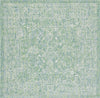Safavieh Courtyard CY8680-55721 Green / Ivory Area Rug Square