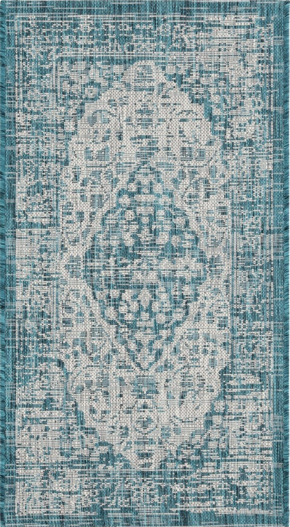 Safavieh Courtyard CY8720-372 Teal / Cream Area Rug main image