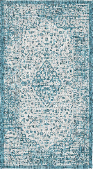 Safavieh Courtyard CY8720-372 Teal / Cream Area Rug Main