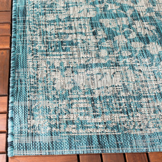 Safavieh Courtyard CY8720-372 Teal / Cream Area Rug Detail