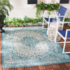 Safavieh Courtyard CY8720-372 Teal / Cream Area Rug Room Scene Feature