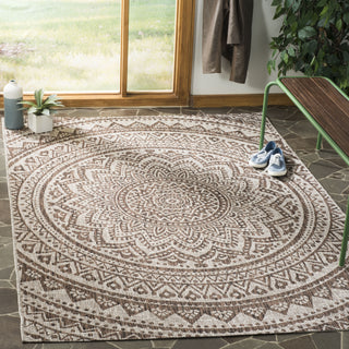 Safavieh Courtyard CY8734-36312 Light Beige / Brown Area Rug Room Scene