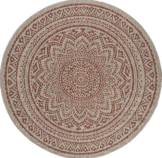 Safavieh Courtyard CY8734-36512 Light Beige / Terracotta Area Rug Round