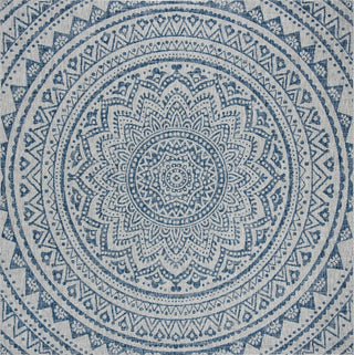 Safavieh Courtyard CY8734-36812 Light Grey / Blue Area Rug Square