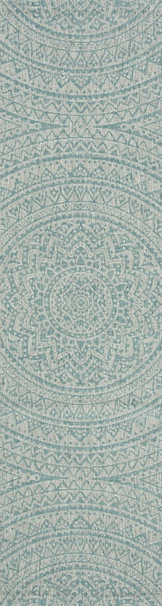 Safavieh Courtyard CY8734-37112 Light Grey / Aqua Area Rug Runner