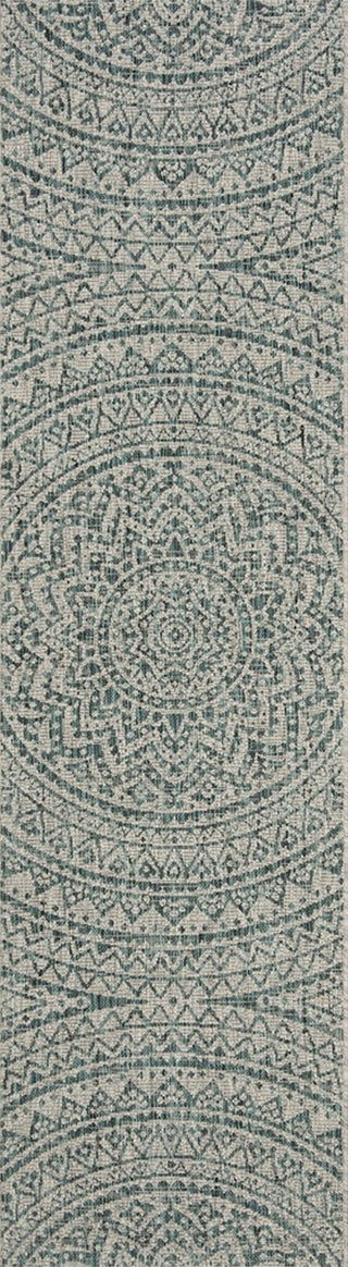 Safavieh Courtyard CY8734-37212 Light Grey / Teal Area Rug Runner