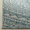 Safavieh Courtyard CY8734-37212 Light Grey / Teal Area Rug Detail