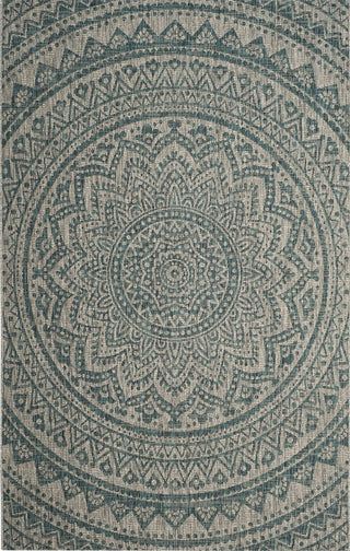 Safavieh Courtyard CY8734-37212 Light Grey / Teal Area Rug Main