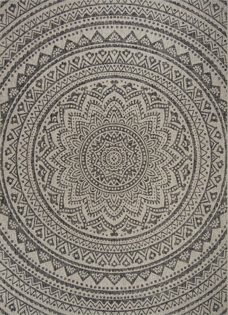 Safavieh Courtyard CY8734-37612 Light Grey / Black Area Rug main image