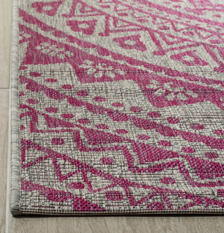 Safavieh Courtyard CY8734-39712 Light Grey / Fuchsia Area Rug Detail