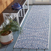 Safavieh Courtyard CY8734-53412 Ivory / Navy Area Rug Room Scene Feature