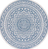 Safavieh Courtyard CY8734-53412 Ivory / Navy Area Rug Round