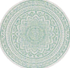 Safavieh Courtyard CY8734-55712 Ivory / Green Area Rug Round