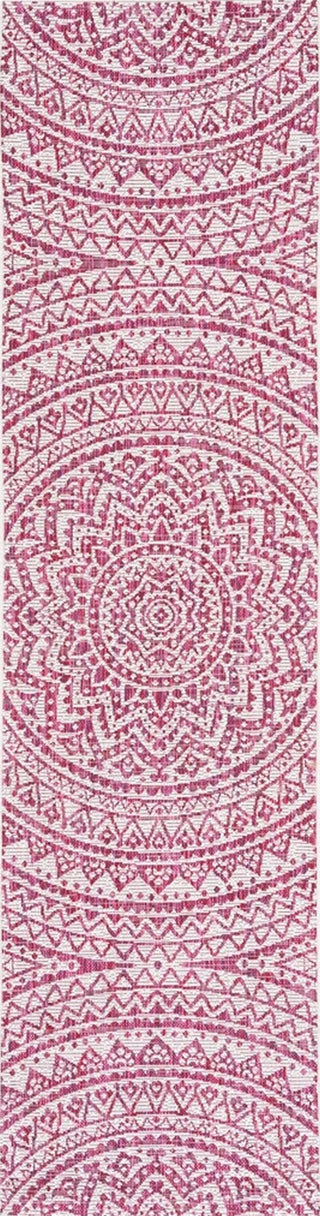 Safavieh Courtyard CY8734-55912 Ivory / Fuchsia Area Rug Runner