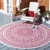 Safavieh Courtyard CY8734-55912 Ivory / Fuchsia Area Rug Room Scene