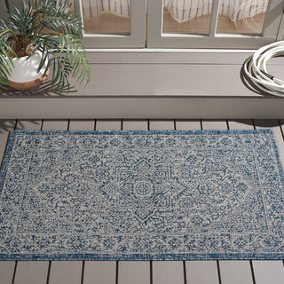 Safavieh Courtyard CY8763-36821 Navy / Light Grey Area Rug Room Scene Feature