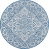 Safavieh Courtyard CY8763-36821 Navy / Light Grey Area Rug Round