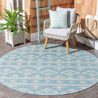 Safavieh Courtyard CY8863-37121 Aqua / Grey Area Rug Room Scene