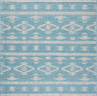 Safavieh Courtyard CY8863-37121 Aqua / Grey Area Rug Square