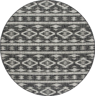 Safavieh Courtyard CY8863-37621 Black / Grey Area Rug Round