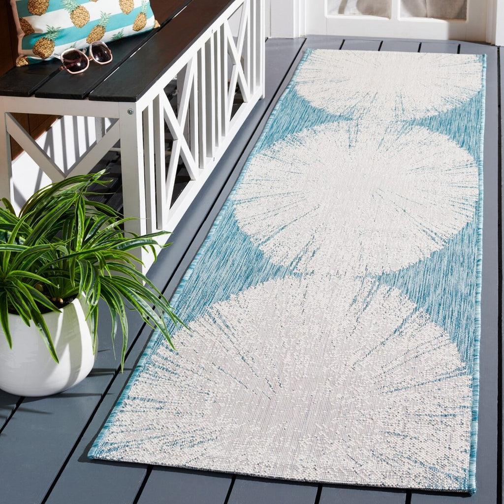 Safavieh Courtyard CY8893-53621 Beige / Aqua Area Rug Room Scene Feature