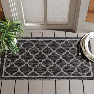 Safavieh Courtyard CY8918-37621 Black Charcoal Area Rug Room Scene Feature