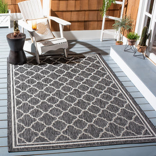 Safavieh Courtyard CY8918-37621 Black Charcoal Area Rug Room Scene