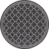 Safavieh Courtyard CY8918-37621 Black Charcoal Area Rug Round