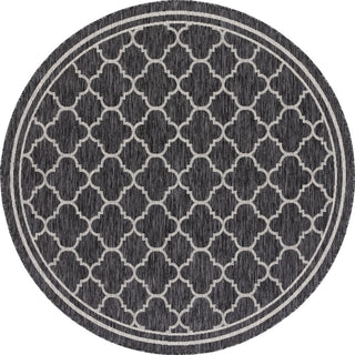 Safavieh Courtyard CY8918-37621 Black Charcoal Area Rug Round