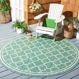 Safavieh Courtyard CY8918-55721 Green / Ivory Area Rug Room Scene