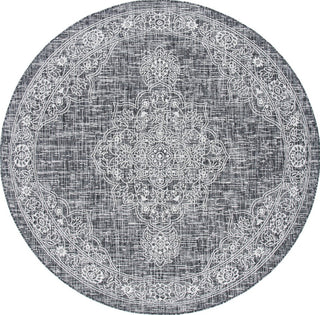 Safavieh Courtyard CY8969-37621 Grey / Black Area Rug Round