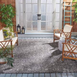 Safavieh Courtyard CY8969-37621 Grey / Black Area Rug Room Scene