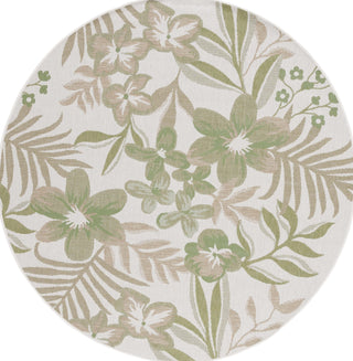 Safavieh Courtyard CY9433-52745 Ivory / Green Area Rug Round