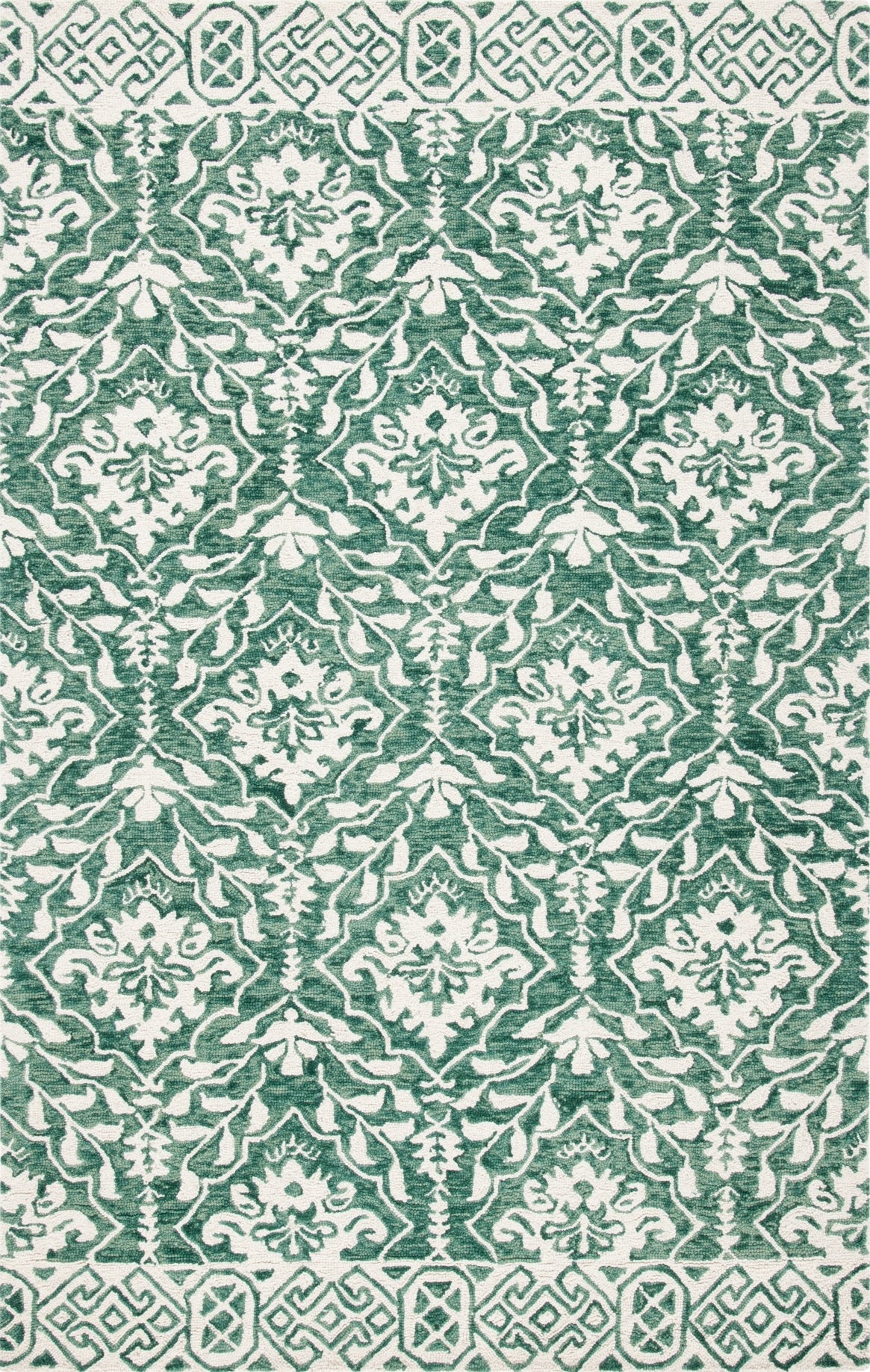 Safavieh Dip Dye DDY901Y Dark Green / Ivory Area Rug main image