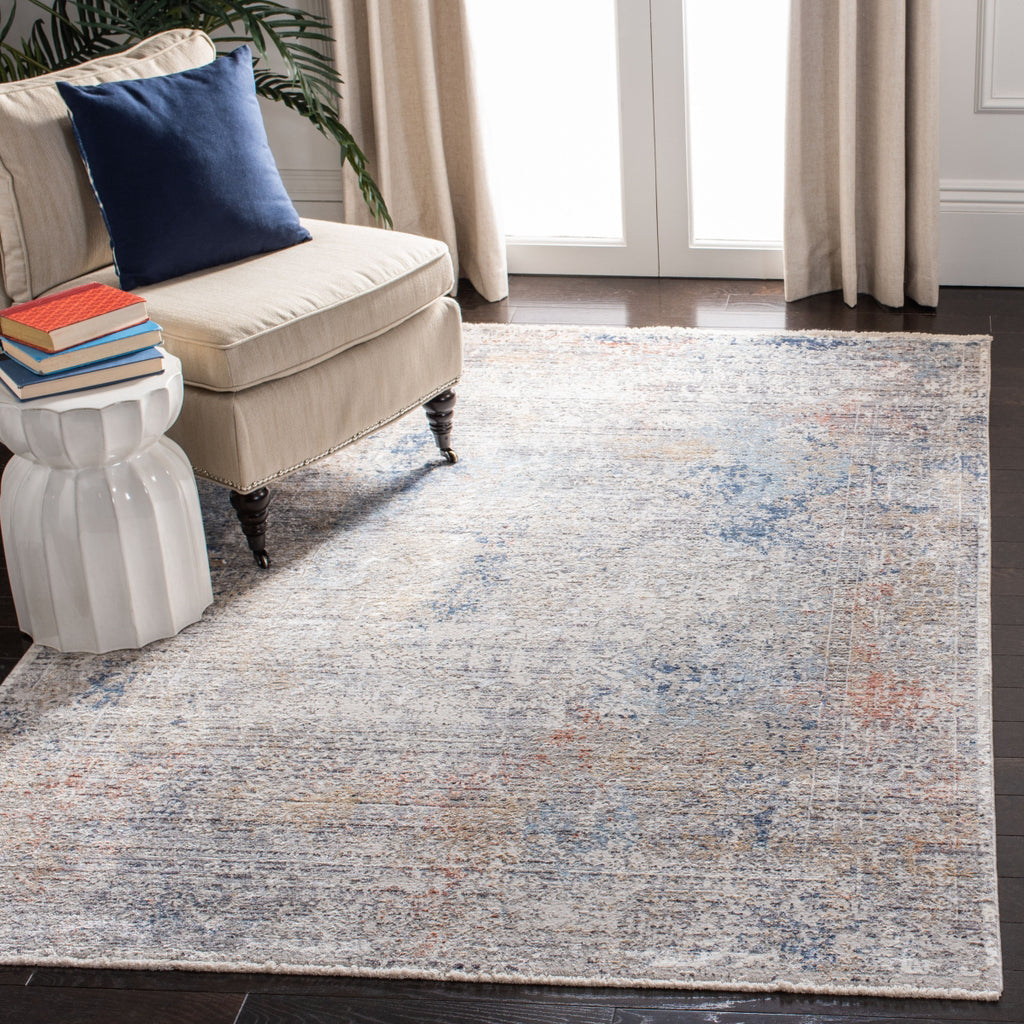 Safavieh Dream DRM426F Grey / Blue Area Rug Room Scene Feature