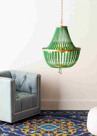 Safavieh Prince DSN1300A Green / Gold Lamp Room Scene On Feature