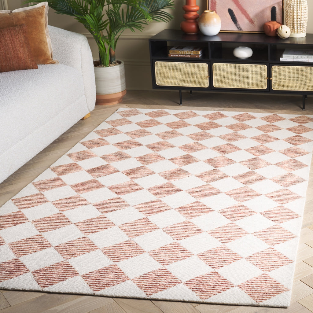 Safavieh Ebony EBN120P Rust / Ivory Area Rug Room Scene Feature