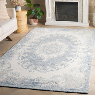 Safavieh Ebony EBN121L Dark Blue / Ivory Area Rug Room Scene