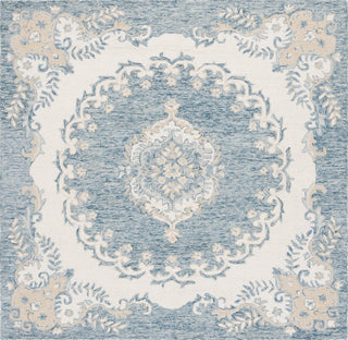 Safavieh Ebony EBN121L Dark Blue / Ivory Area Rug Square