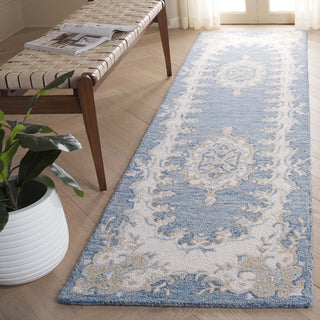 Safavieh Ebony EBN121M Blue / Ivory Area Rug Room Scene Feature