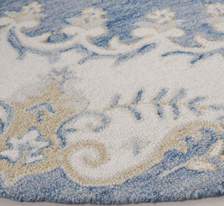 Safavieh Ebony EBN121M Blue / Ivory Area Rug Detail