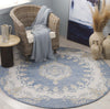 Safavieh Ebony EBN121M Blue / Ivory Area Rug Room Scene Feature