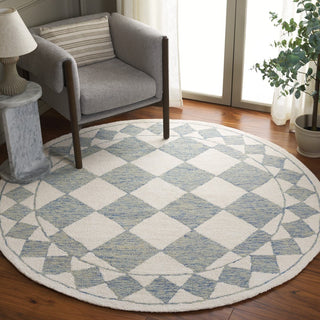 Safavieh Ebony EBN122M Blue / Ivory Area Rug Room Scene Feature
