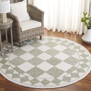Safavieh Ebony EBN122W Sage / Ivory Area Rug Room Scene Feature