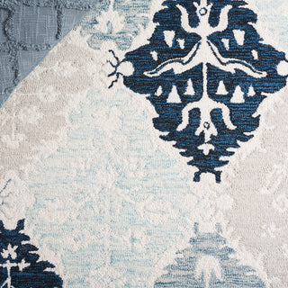 Safavieh Ebony EBN128M Blue / Ivory Area Rug Detail