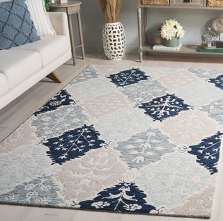 Safavieh Ebony EBN128M Blue / Ivory Area Rug Room Scene
