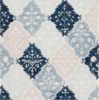 Safavieh Ebony EBN128M Blue / Ivory Area Rug Square