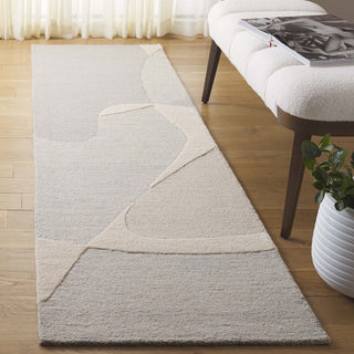 Safavieh Ebony EBN129G Light Grey / Ivory Area Rug Room Scene Feature