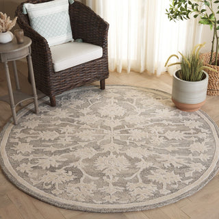 Safavieh Ebony EBN134G Silver / Ivory Area Rug Room Scene Feature